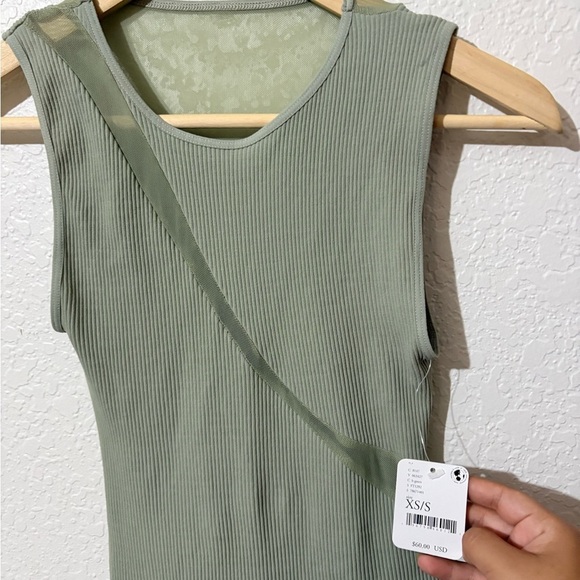 NWT Free People Green Sleeveless Dress - Picture 3 of 6